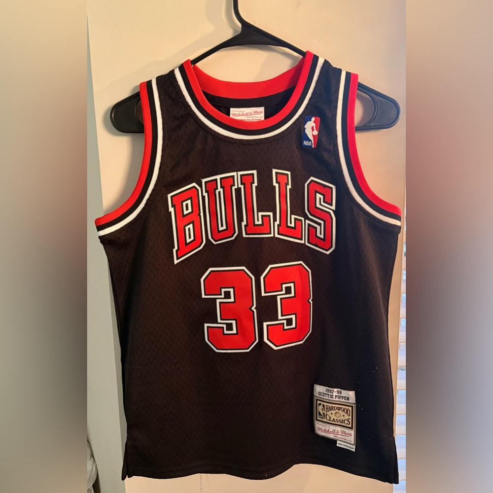 Authentic Scottie Pippen Mitchell Ness 97 98 Bulls Jersey Youth Medium 10/12